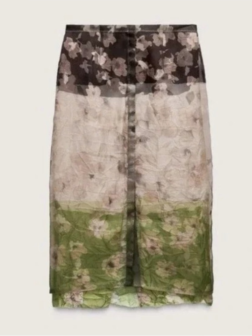 Zara Floral Printed Organza Midi Skirt - Picture 3 of 8
